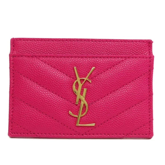 YVES SAINT LAURENT Pink Leather Card Holder - Picture 11 of 11